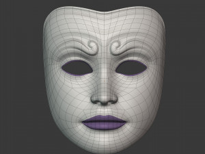 woman mardi gras mask Modello 3D