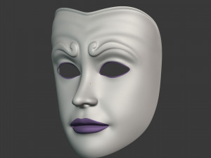 woman mardi gras mask Modello 3D
