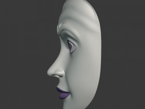 woman mardi gras mask Modello 3D