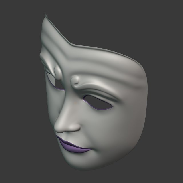 woman mardi gras mask 3D Model in Woman 3DExport