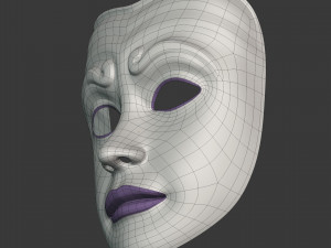 woman mardi gras mask Modello 3D