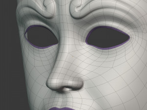 woman mardi gras mask Modello 3D