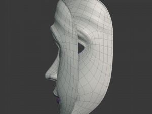 woman mardi gras mask Modello 3D