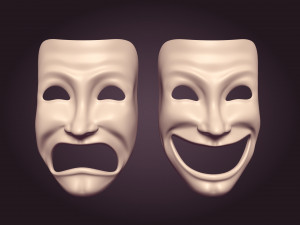 theater masks 3D 모델
