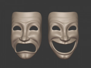 theater masks Modelo 3D