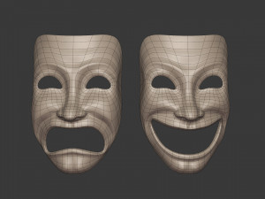 theater masks Modelo 3D