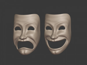 theater masks Modelo 3D
