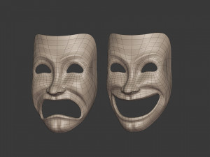theater masks Modelo 3D