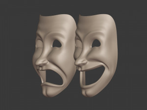 theater masks Modelo 3D