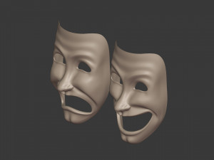 theater masks Modelo 3D