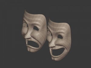 theater masks Modelo 3D
