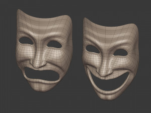 theater masks Modelo 3D