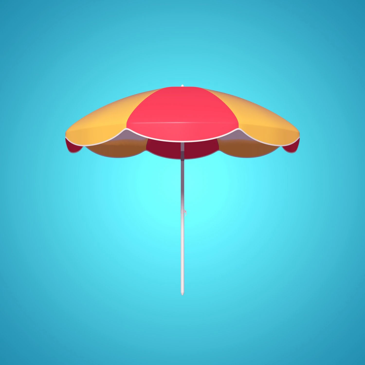 Beach Parasol 3D Model .c4d .max .obj .3ds .fbx .stl .blend 
