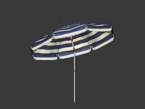Pacote de guarda-sol de praia Modelo 3D