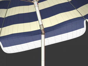 Pacote de guarda-sol de praia Modelo 3D