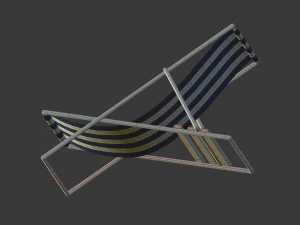 Pacote de guarda-sol de praia Modelo 3D
