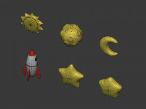 Cartoon Space Pack Modelo 3D