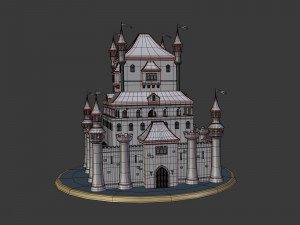 Cartoon Medieval Castle 3D 模型