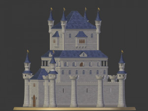 Cartoon Medieval Castle 3D 模型