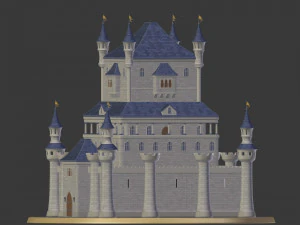 Cartoon Medieval Castle 3D Model