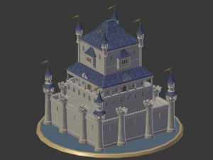 Cartoon Medieval Castle 3D 模型