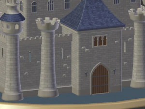 Cartoon Medieval Castle 3D Model