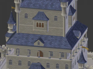 Cartoon Medieval Castle 3D Model