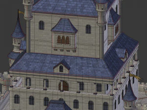 Cartoon Medieval Castle 3D Model