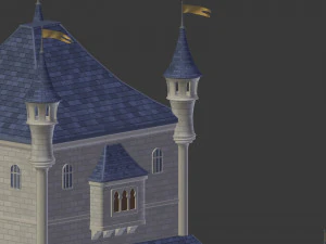Cartoon Medieval Castle 3D Model