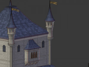 Cartoon Medieval Castle 3D 模型