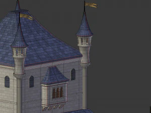 Cartoon Medieval Castle 3D Model
