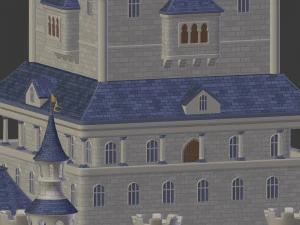 Cartoon Medieval Castle 3D Model