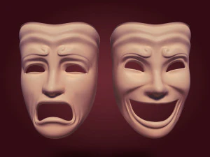 Theater Masks 3D Model