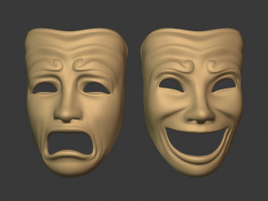 Theater Masks Model 3D