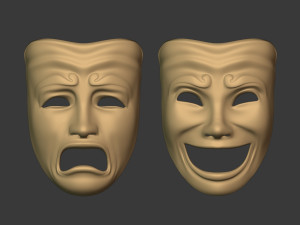 Theater Masks Model 3D
