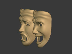 Theater Masks Model 3D