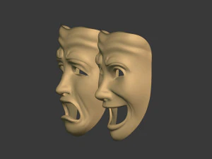 Tiyatro Maskeleri 3D Model
