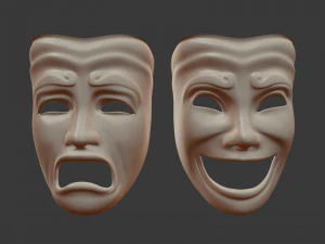 Tiyatro Maskeleri 3D Model