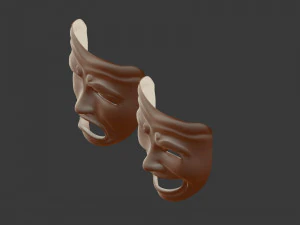 Tiyatro Maskeleri 3D Model