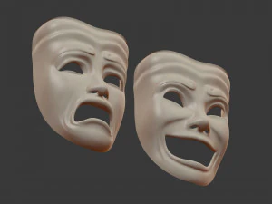 Tiyatro Maskeleri 3D Model