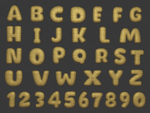 Cartoon Alphabet Model 3D