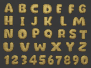 Cartoon-Alphabet 3D Modell