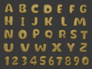 Cartoon-Alphabet 3D Modell