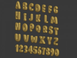 Cartoon Alphabet Model 3D