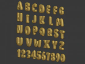 Cartoon-Alphabet 3D Modell
