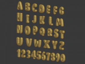Cartoon-Alphabet 3D Modell