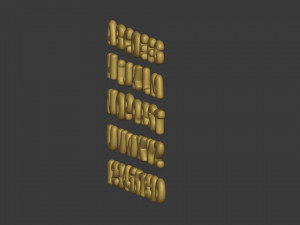 Cartoon Alphabet Model 3D