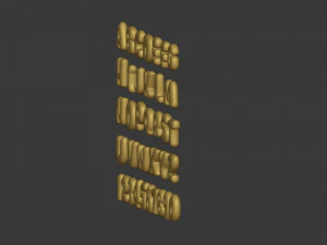 Cartoon-Alphabet 3D Modell