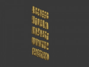 Cartoon Alphabet Model 3D