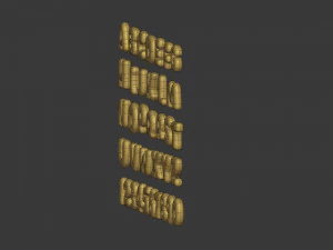Cartoon-Alphabet 3D Modell